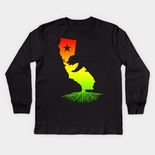 California Roots (Rasta surfer colors) Kids Long Sleeve T-Shirt